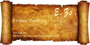 Erdey Zsófia névjegykártya