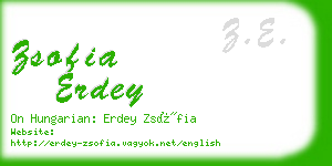 zsofia erdey business card